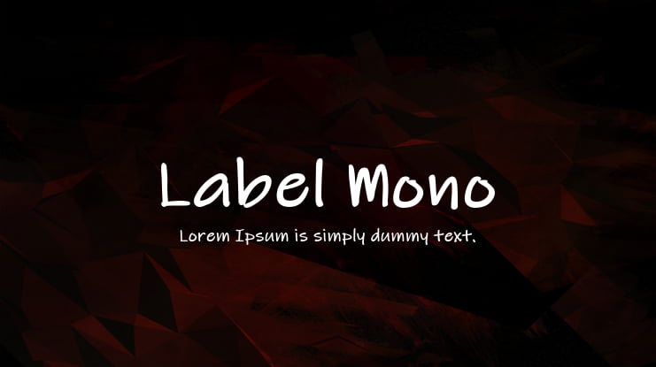 Label Mono Font