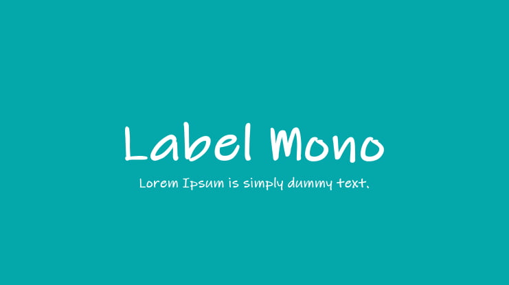 Label Mono Font