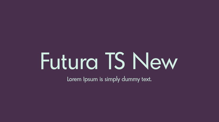 Futura TS New Font Family