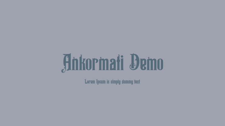 Ankormati Demo Font