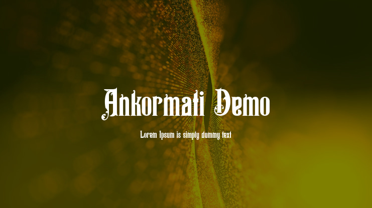 Ankormati Demo Font