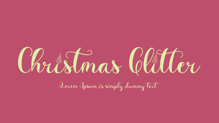 Christmas Glitter Font