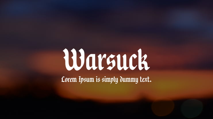 Warsuck Font