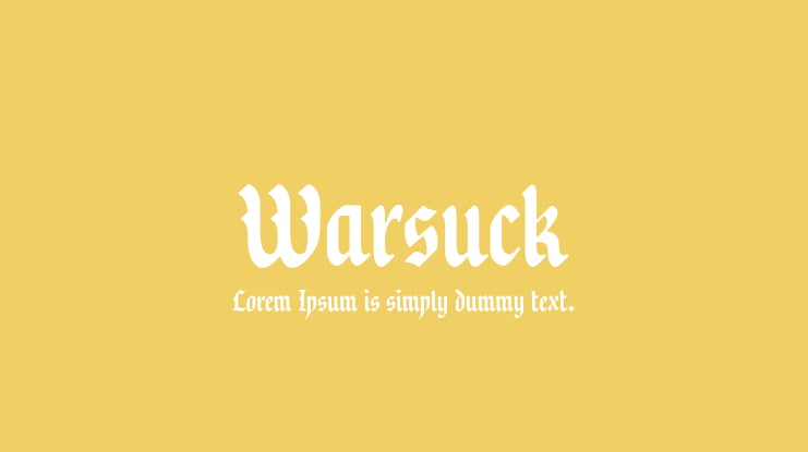 Warsuck Font