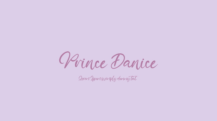 Prince Danice Font Family