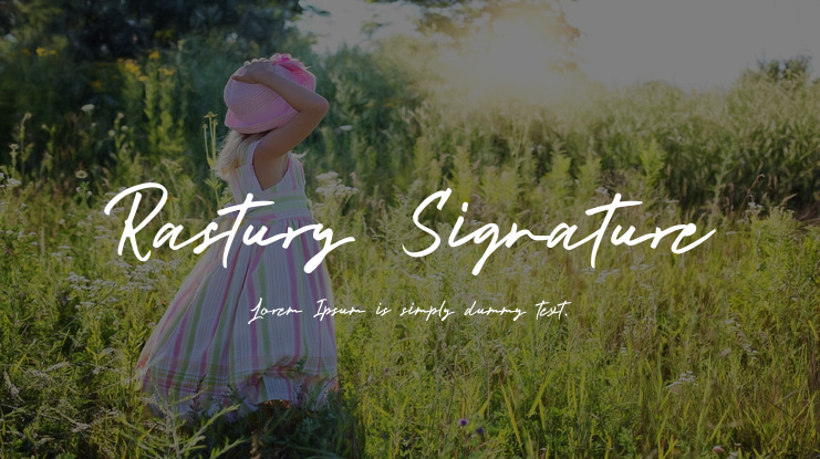 Rastury Signature Font