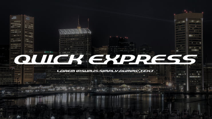 Quick Express Font