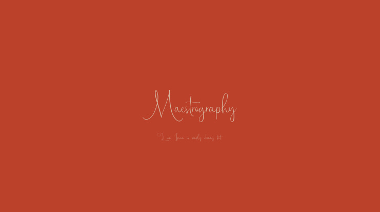 Maestrography Font