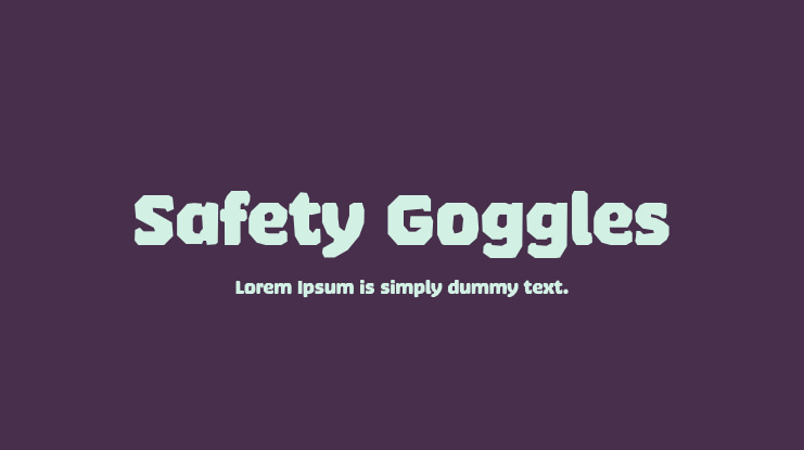Safety Goggles Font