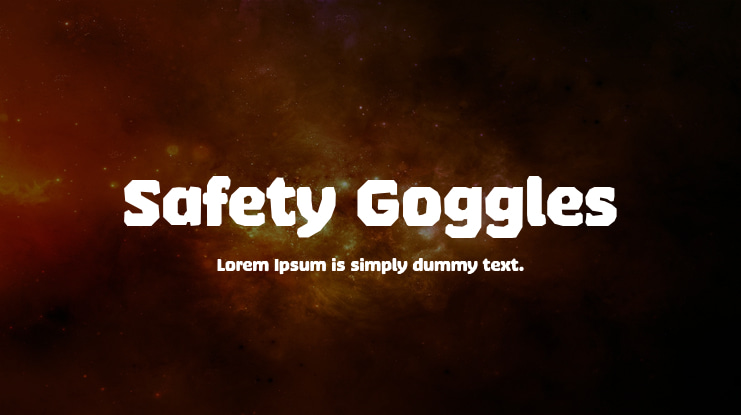 Safety Goggles Font
