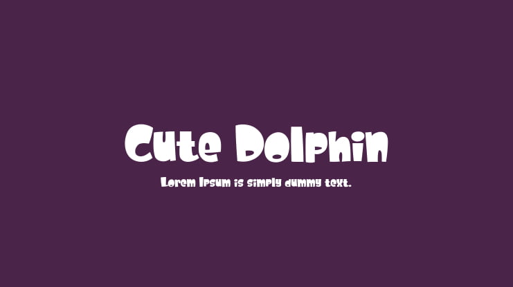 Cute Dolphin Font