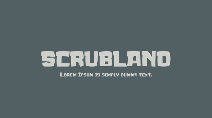 SCRUBLAND Font