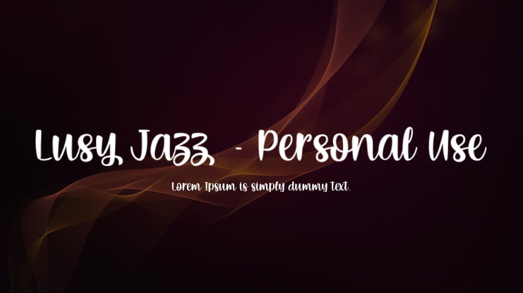 Lusy Jazz - Personal Use Font