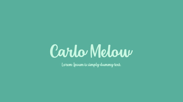 Carlo Melow Font Family