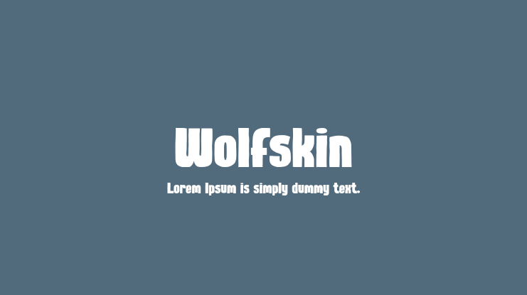 Wolfskin Font