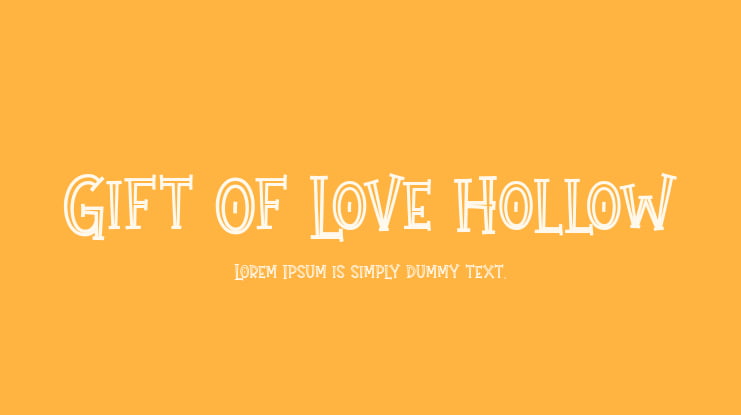 Gift Of Love Hollow Font Family