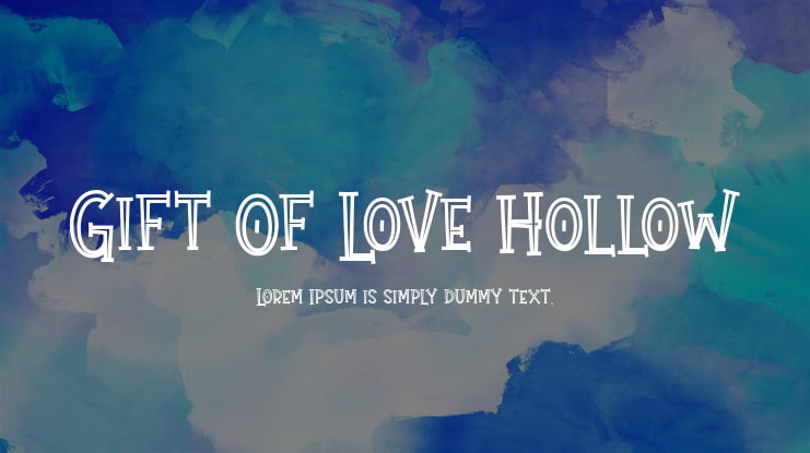 Gift Of Love Hollow Font Family