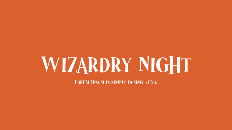 Wizardry Night Font