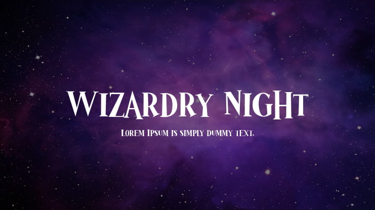 Wizardry Night Font