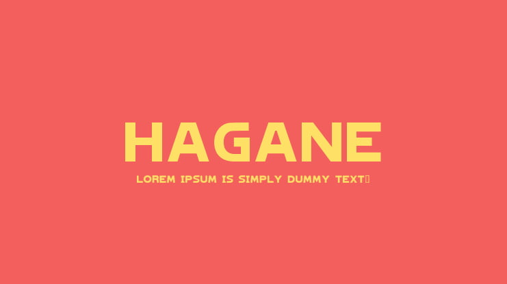 Hagane Font