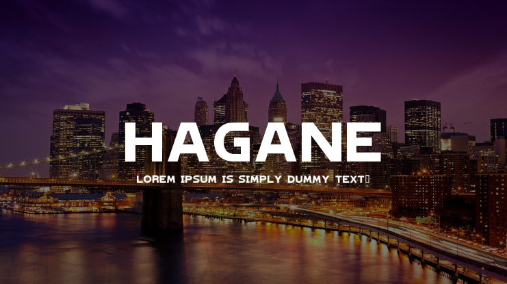 Hagane Font