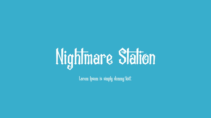 Nightmare Station Font