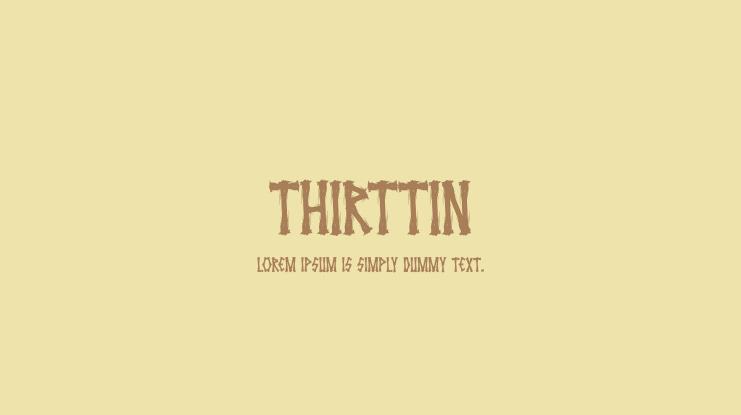THIRTTIN Font