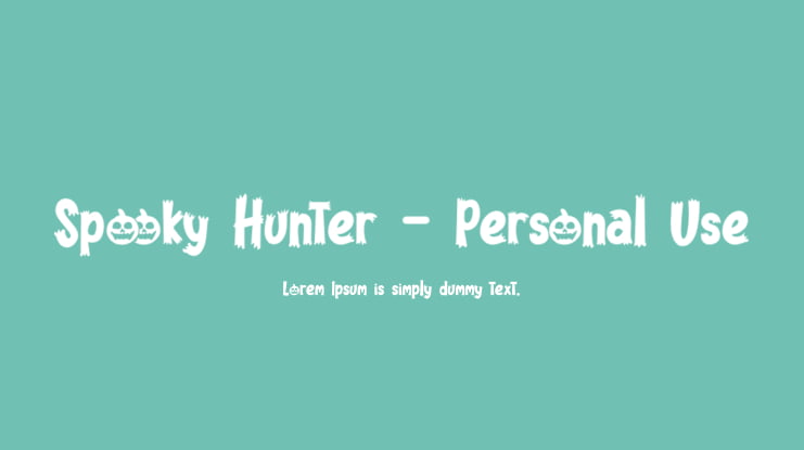 Spooky Hunter - Personal Use Font