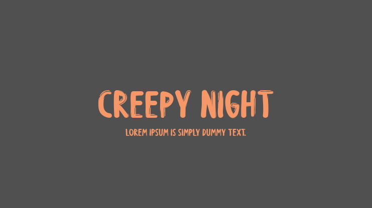 Creepy Night Font