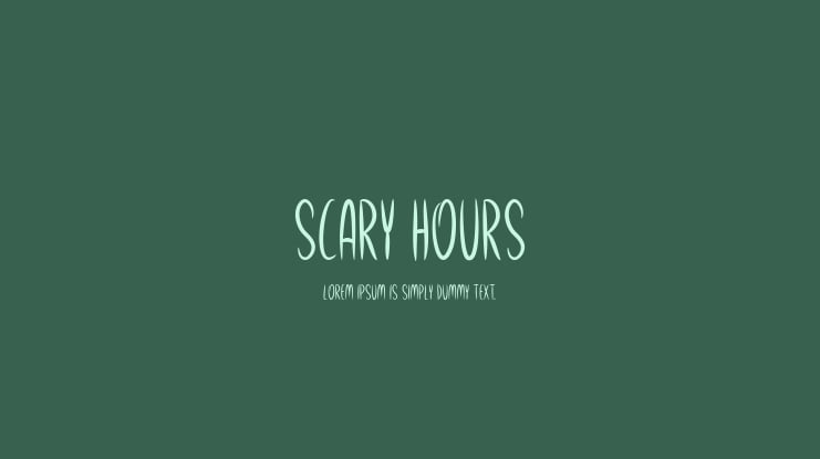 Scary Hours Font
