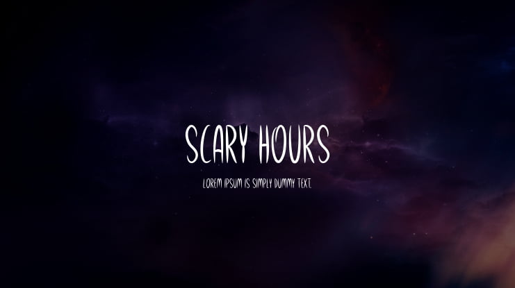 Scary Hours Font