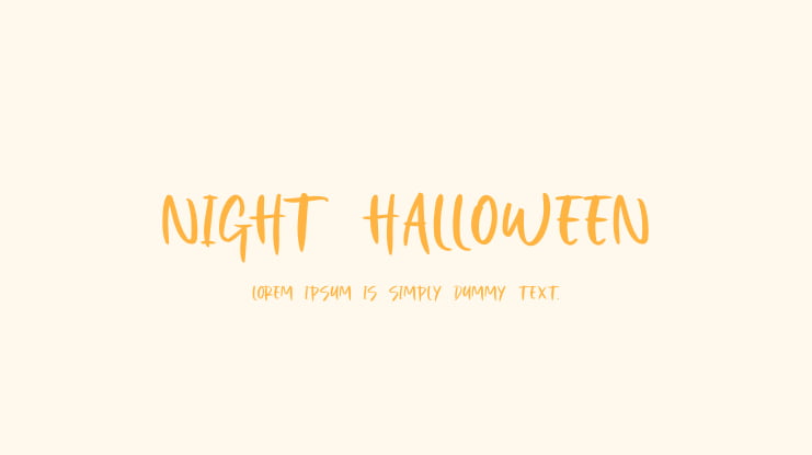 Night Halloween Font