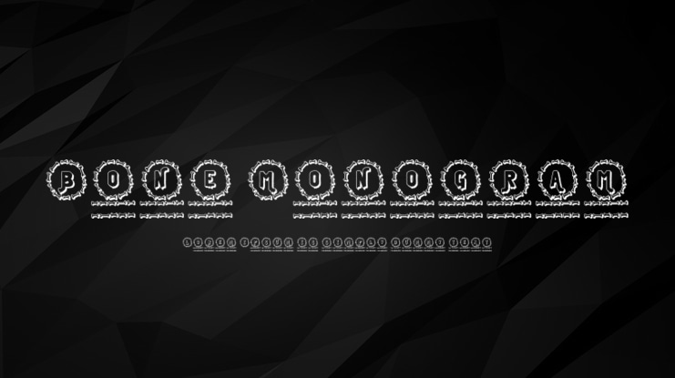 Bone Monogram Font