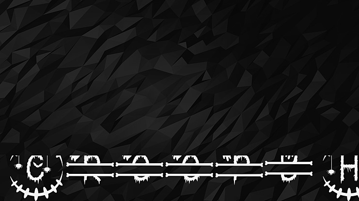 Creepy Halloween Monogram Font