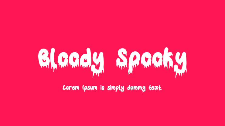 Bloody Spooky Font