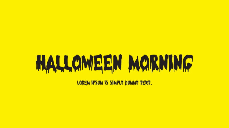Halloween Morning Font