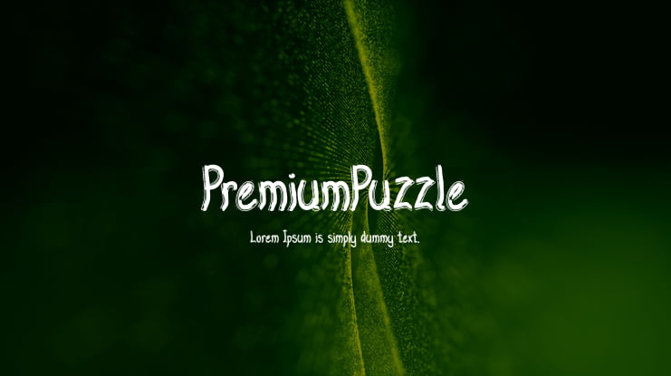 PremiumPuzzle Font