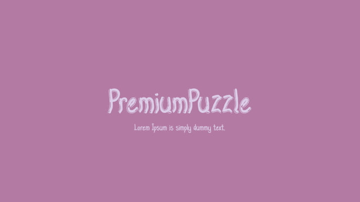 PremiumPuzzle Font