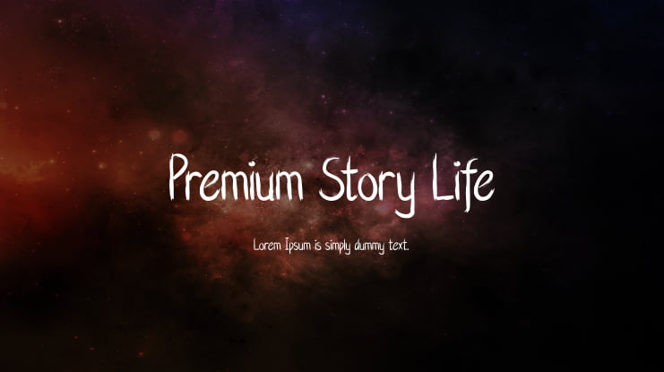 Premium Story Life Font