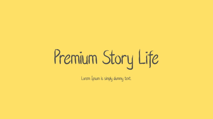 Premium Story Life Font