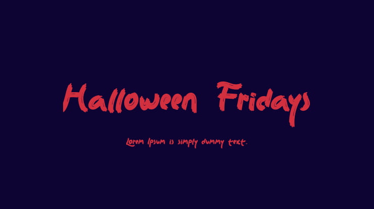 Halloween Fridays Font