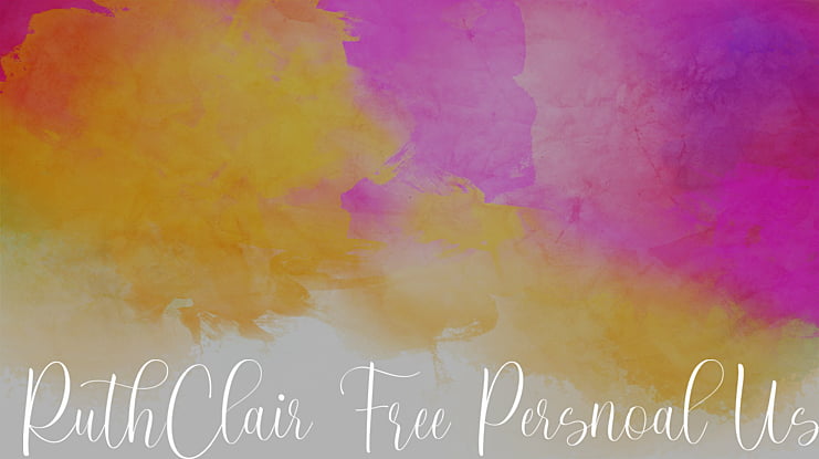 RuthClair Free Persnoal Use Font