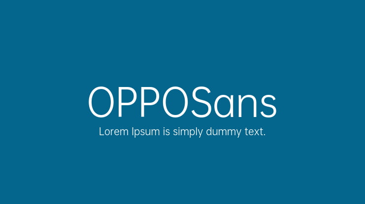 OPPOSans Font Family