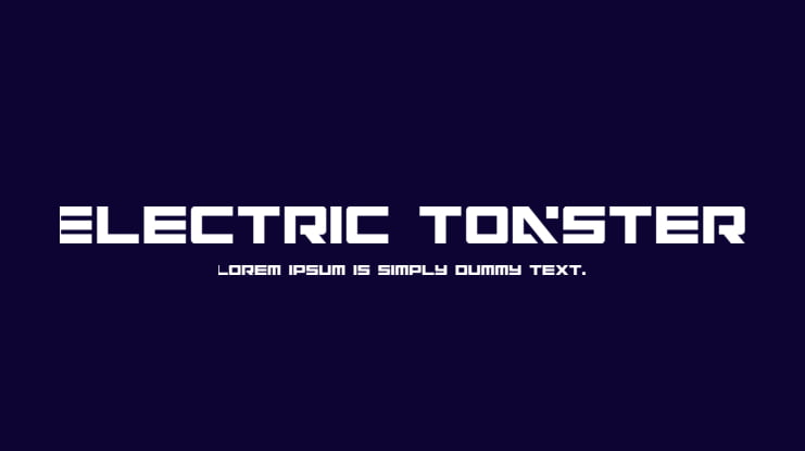 Electric Toaster Font