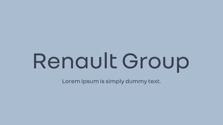 Renault Group Font Family