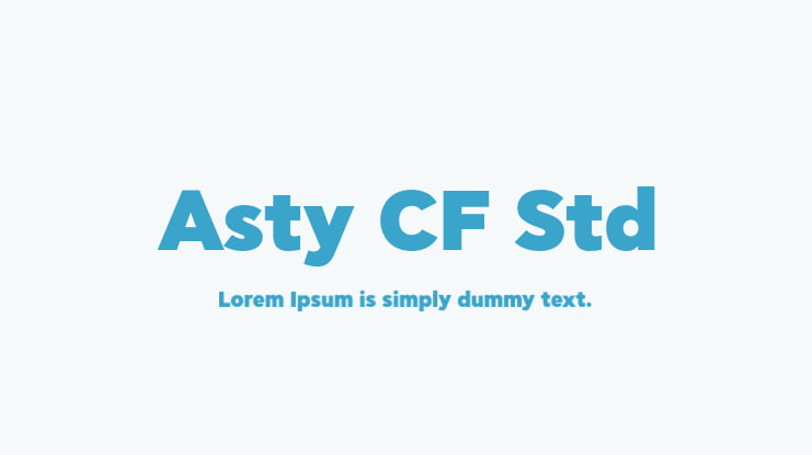 Asty CF Std Font Family