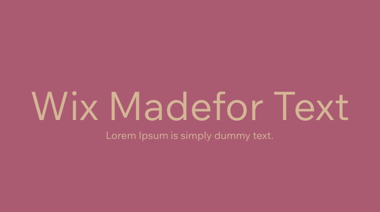 Wix Madefor Text Font Family