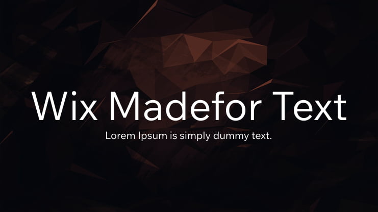 Wix Madefor Text Font Family