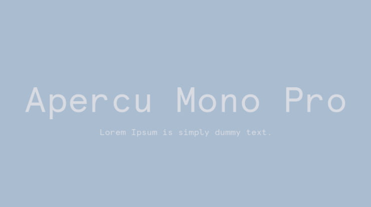 Apercu Mono Pro Font Family