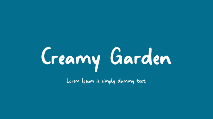 Creamy Garden Font